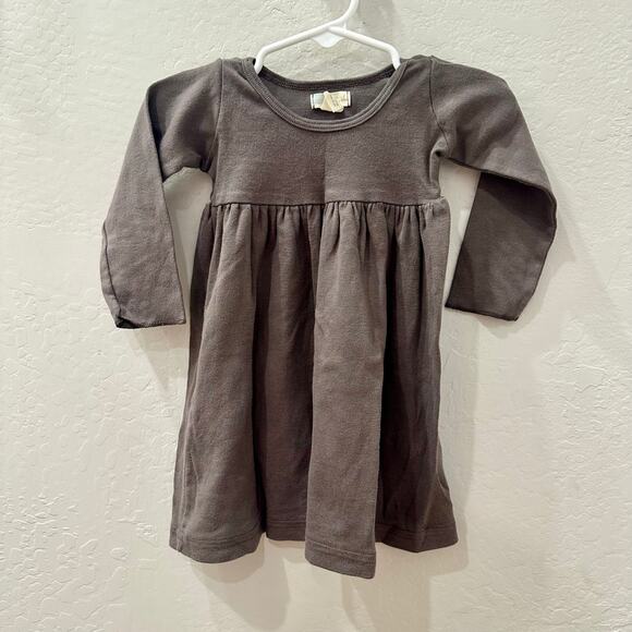 Peek Little Peanut Grey Long Sleeve Dress - Picture 1 of 6